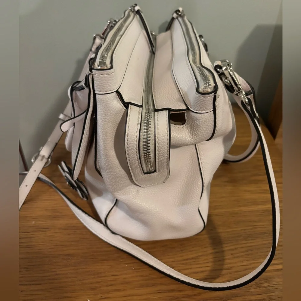 Dana Buchman handbag pebbled texture dual top handles and a crossbody strap